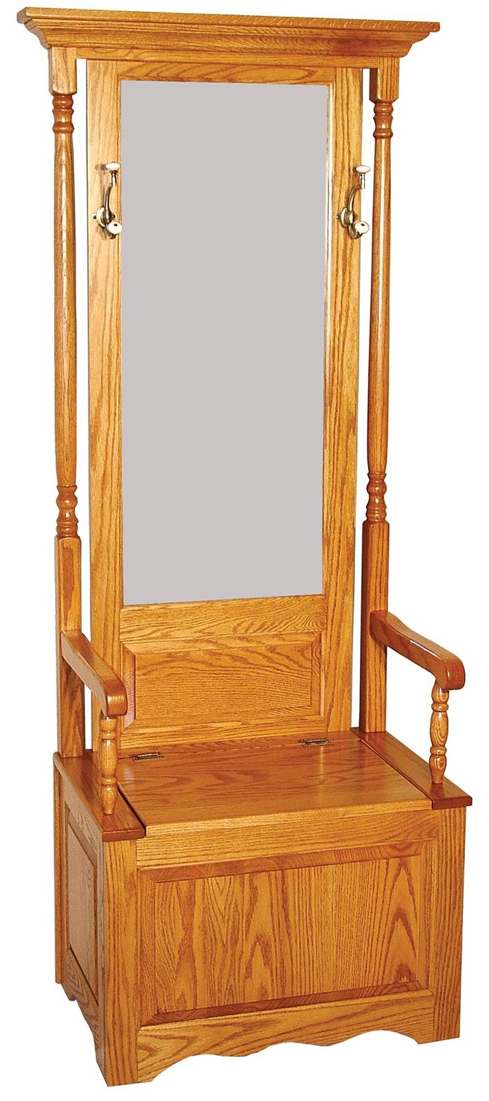 Single seat hall tree
